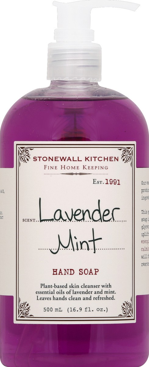 slide 1 of 3, Stonewall Kitchen Stonewall Lavender Mint Hand Soap, 16.9 oz