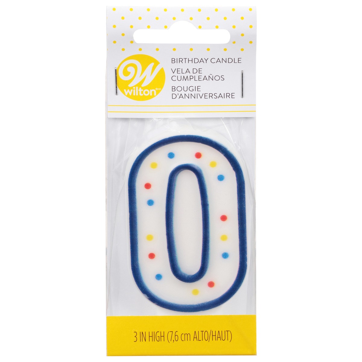 slide 7 of 9, Wilton 0 Birthday Candle 3 Inch 1 ea, 1 ct