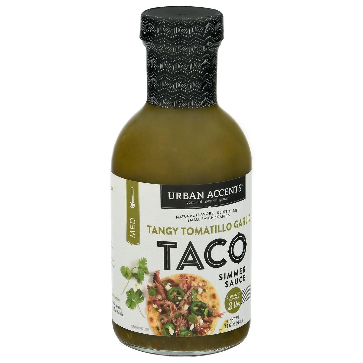 slide 3 of 9, Urban Accents Taco Tangy Tomatillo Garlic Simmer Sauce 12 fl oz, 12 fl oz