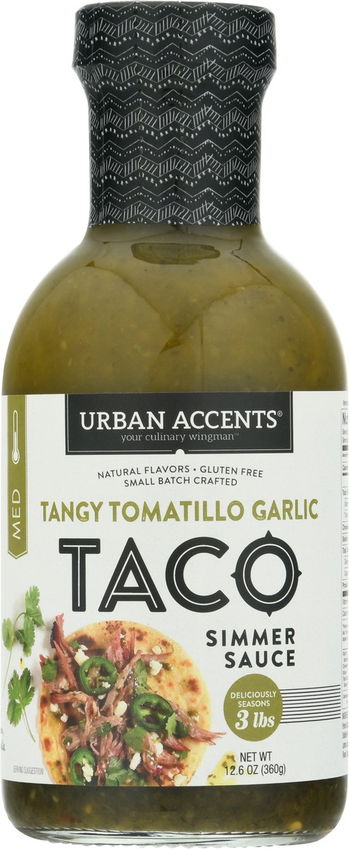 slide 9 of 9, Urban Accents Taco Tangy Tomatillo Garlic Simmer Sauce 12 fl oz, 12 fl oz