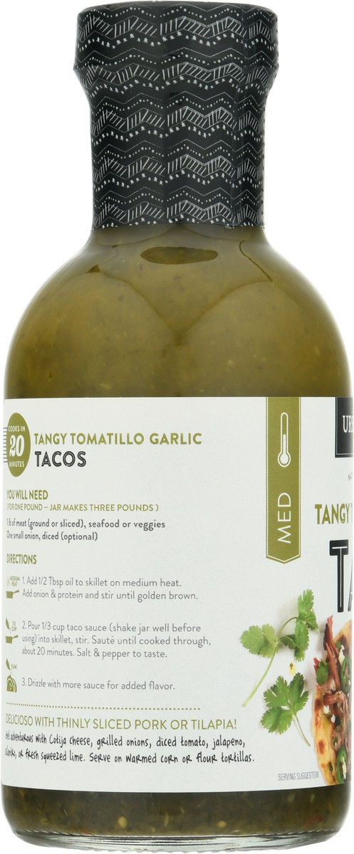 slide 7 of 9, Urban Accents Taco Tangy Tomatillo Garlic Simmer Sauce 12 fl oz, 12 fl oz