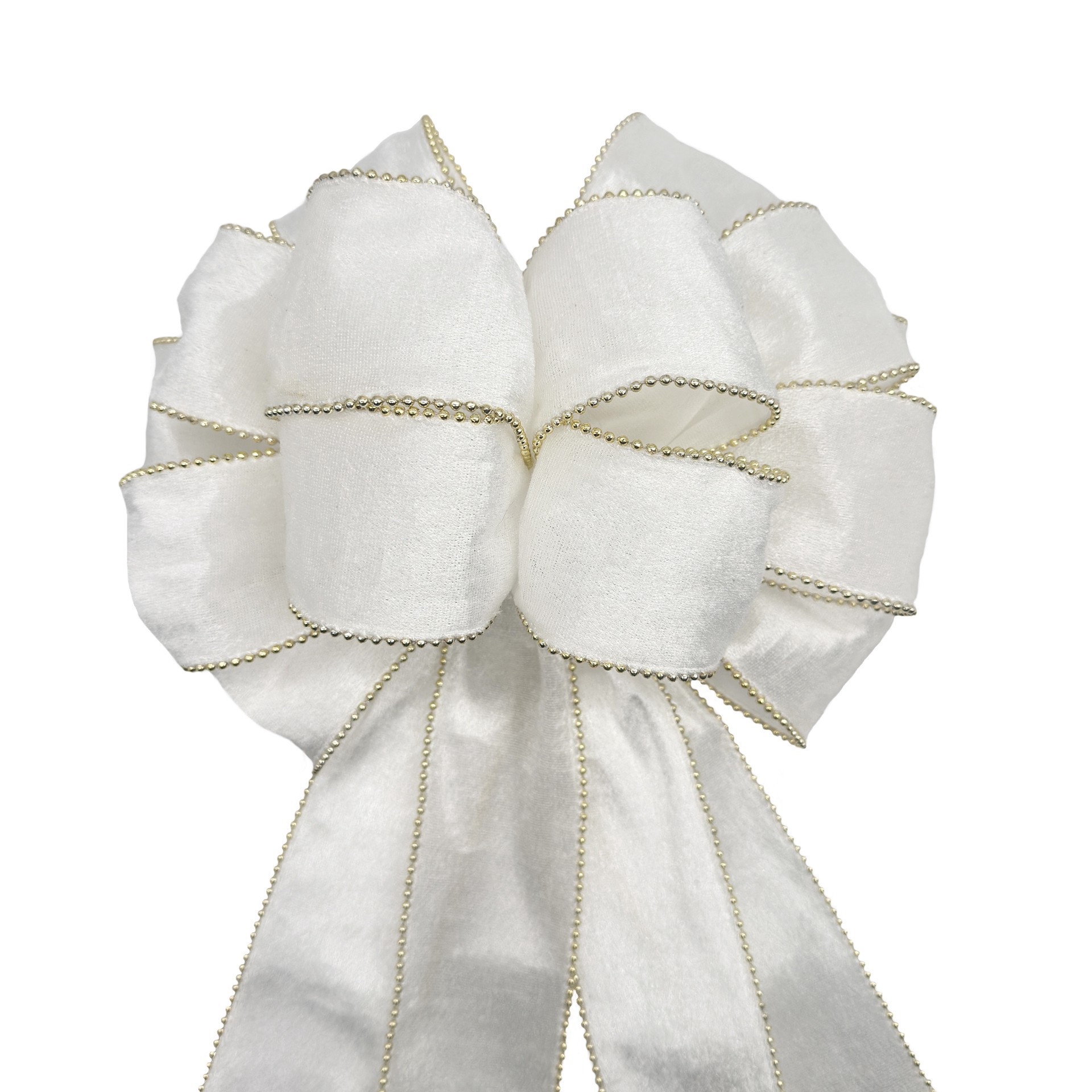 slide 4 of 4, 20.5" Cream Shimmer Tree Bow By Celebrate It, 11 in x 20.5 in