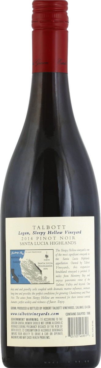 slide 3 of 3, Talbott Vineyards Logan Pinot Noir, 750 ml