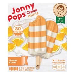 Jonny Pops Orange Cream Minis Pops 6 - 1.12 fl oz Pops