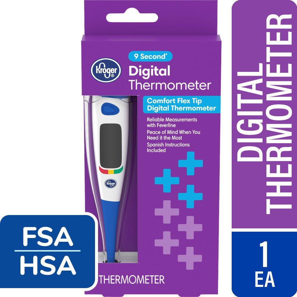 slide 1 of 3, Kroger Comfort Flex Tip Digital Thermometer, 1 ct
