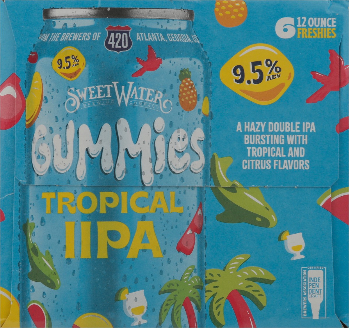 slide 9 of 9, SweetWater Brewing Company Gummies IIPA Tropical Beer 6 - 12 oz Cans, 6 ct; 12 oz