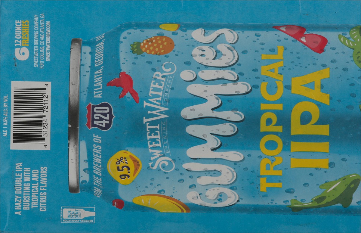 slide 4 of 9, SweetWater Brewing Company Gummies IIPA Tropical Beer 6 - 12 oz Cans, 6 ct; 12 oz