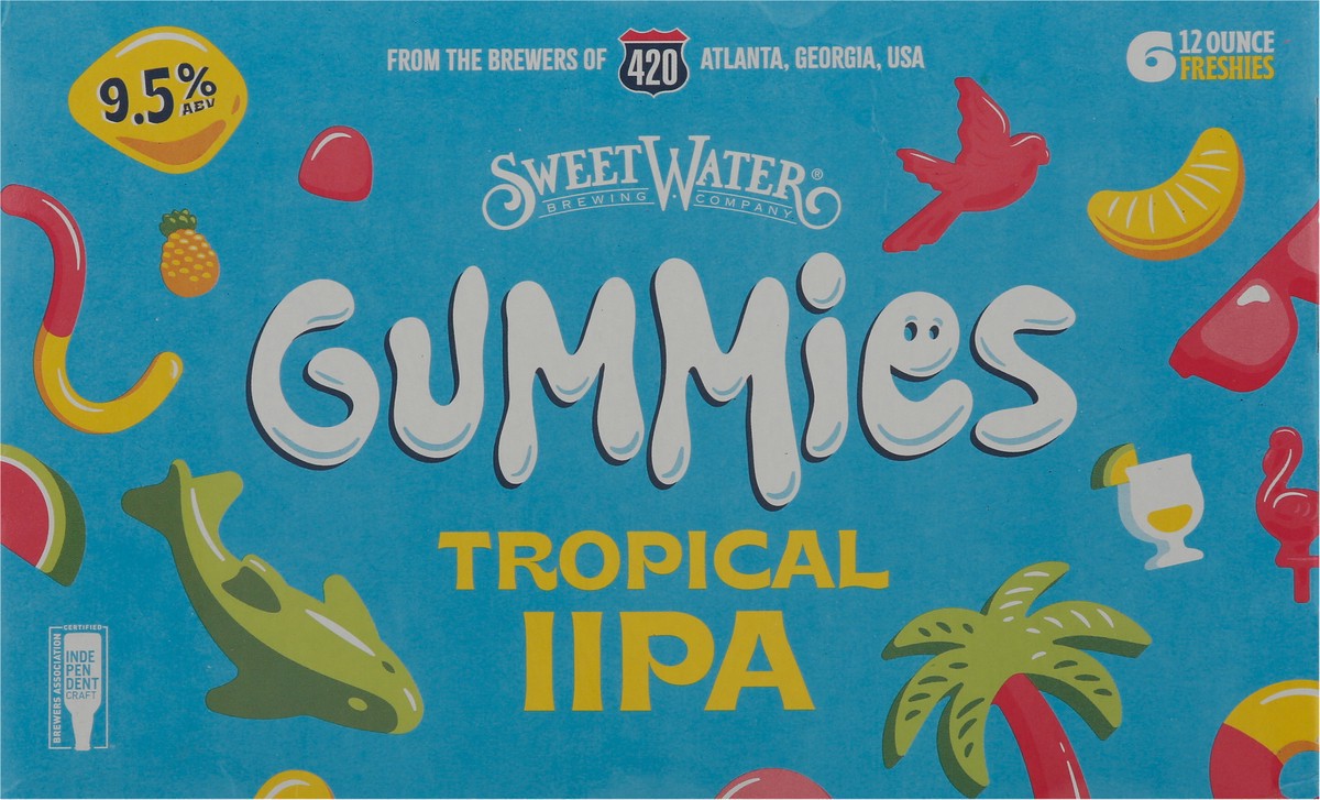 slide 3 of 9, SweetWater Brewing Company Gummies IIPA Tropical Beer 6 - 12 oz Cans, 6 ct; 12 oz