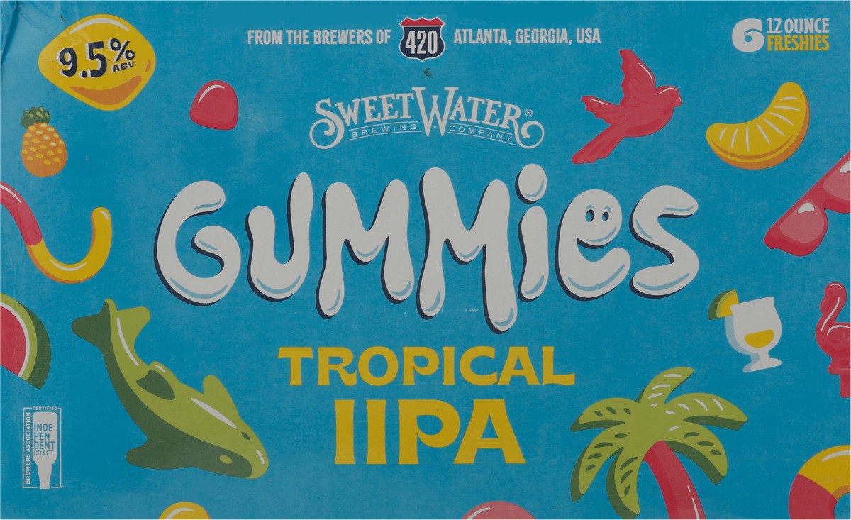 slide 8 of 9, SweetWater Brewing Company Gummies IIPA Tropical Beer 6 - 12 oz Cans, 6 ct; 12 oz