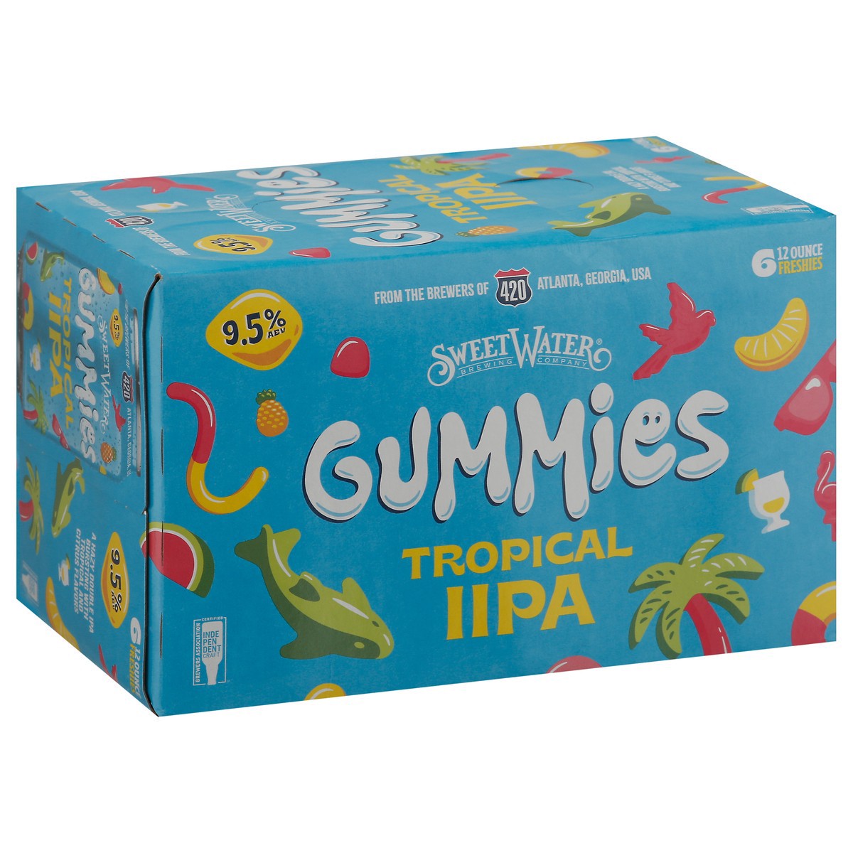 slide 5 of 9, SweetWater Brewing Company Gummies IIPA Tropical Beer 6 - 12 oz Cans, 6 ct; 12 oz