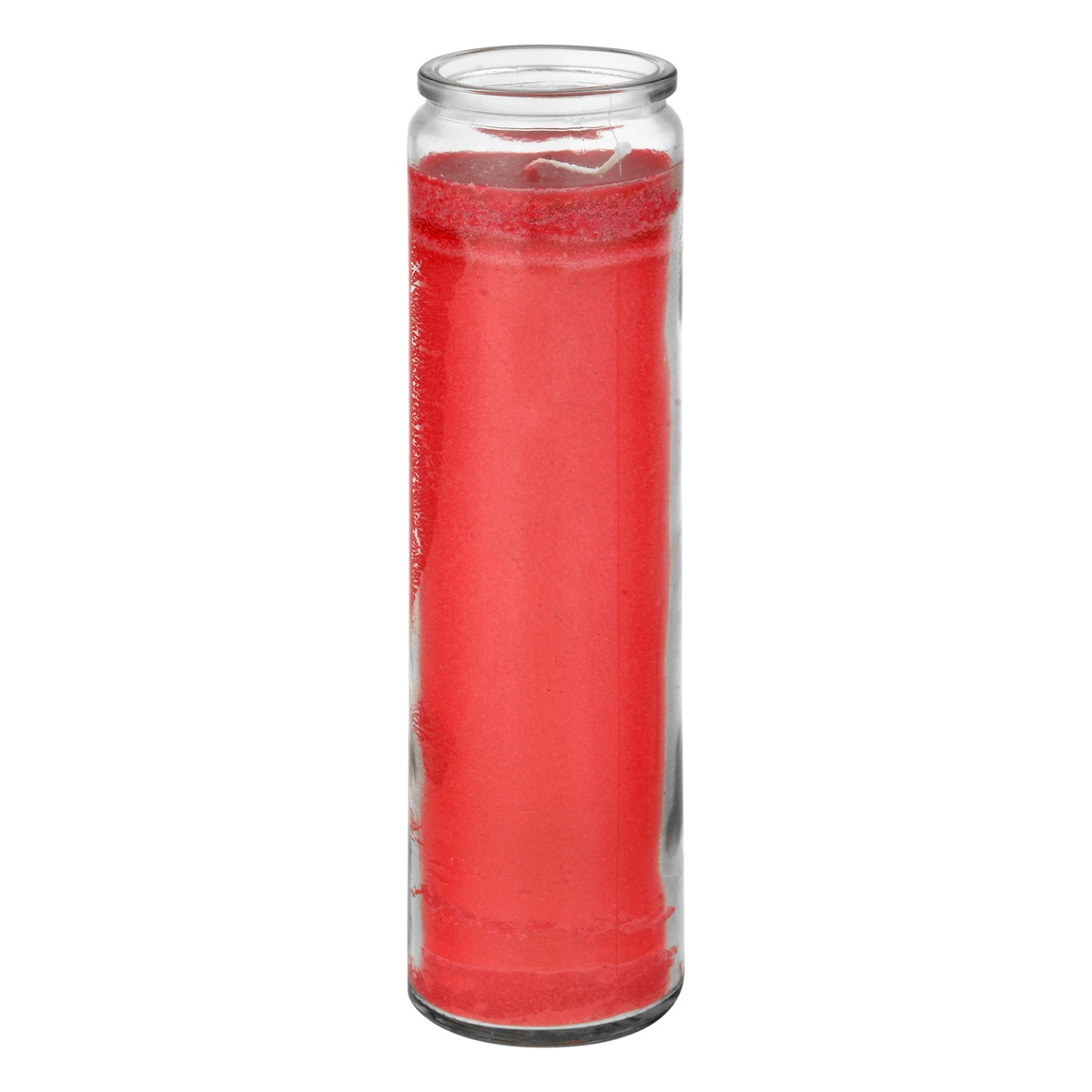 slide 1 of 1, Bright Glow Red Wax Candle 1 ea, 8 in