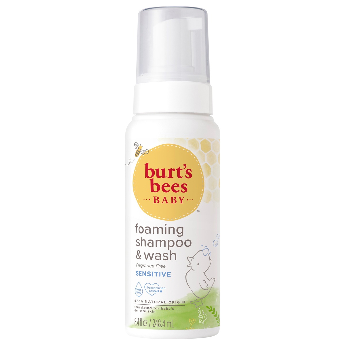 slide 1 of 1, Burt's Bees Baby Foaming Shampoo & Wash, 8 oz