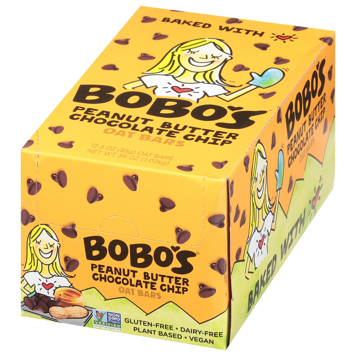 slide 3 of 13, Bobo's Peanut Butter Chocolate Chip Oat Bars 12 - 3 oz Bars, 12 ct