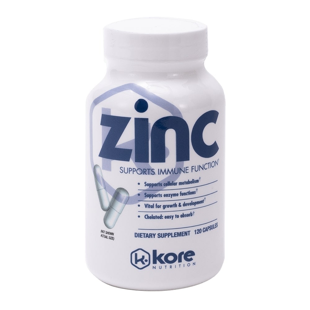 slide 1 of 1, Kore Nutrition Zinc Capsules, 120 ct