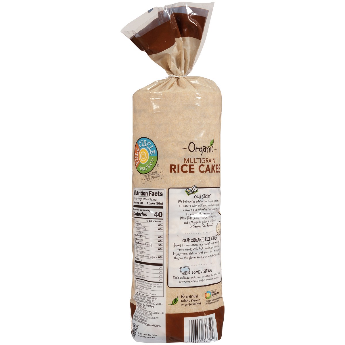 slide 7 of 9, Full Circle Market Multigrain Rice Cakes, 4.9 oz