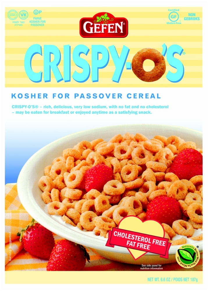 slide 1 of 1, Crispy O's Gefen Crispy-O's Plain Cereal, 6.6 oz