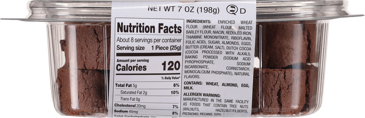 slide 4 of 9, Sabrina's Sabrnas Chocolate Almond Biscotti, 7 oz