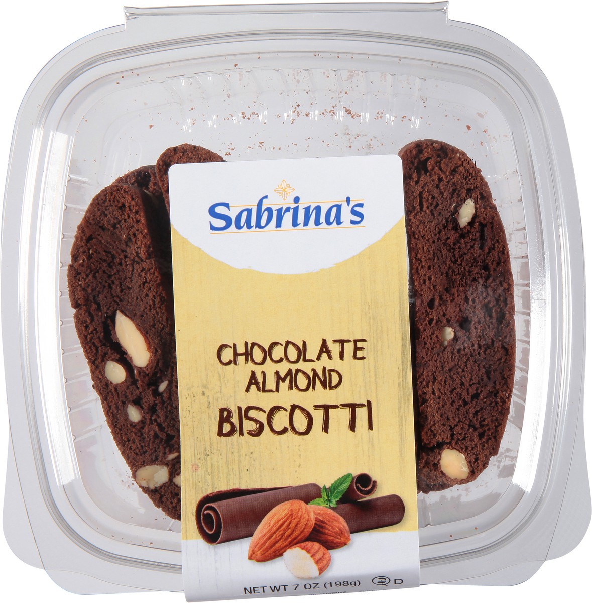 slide 6 of 9, Sabrina's Sabrnas Chocolate Almond Biscotti, 7 oz