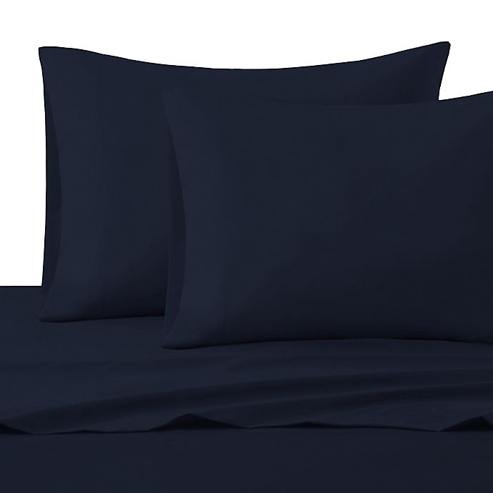 slide 1 of 2, Intelligent Design Microfiber Twin XL Sheet Set - Navy, 1 ct