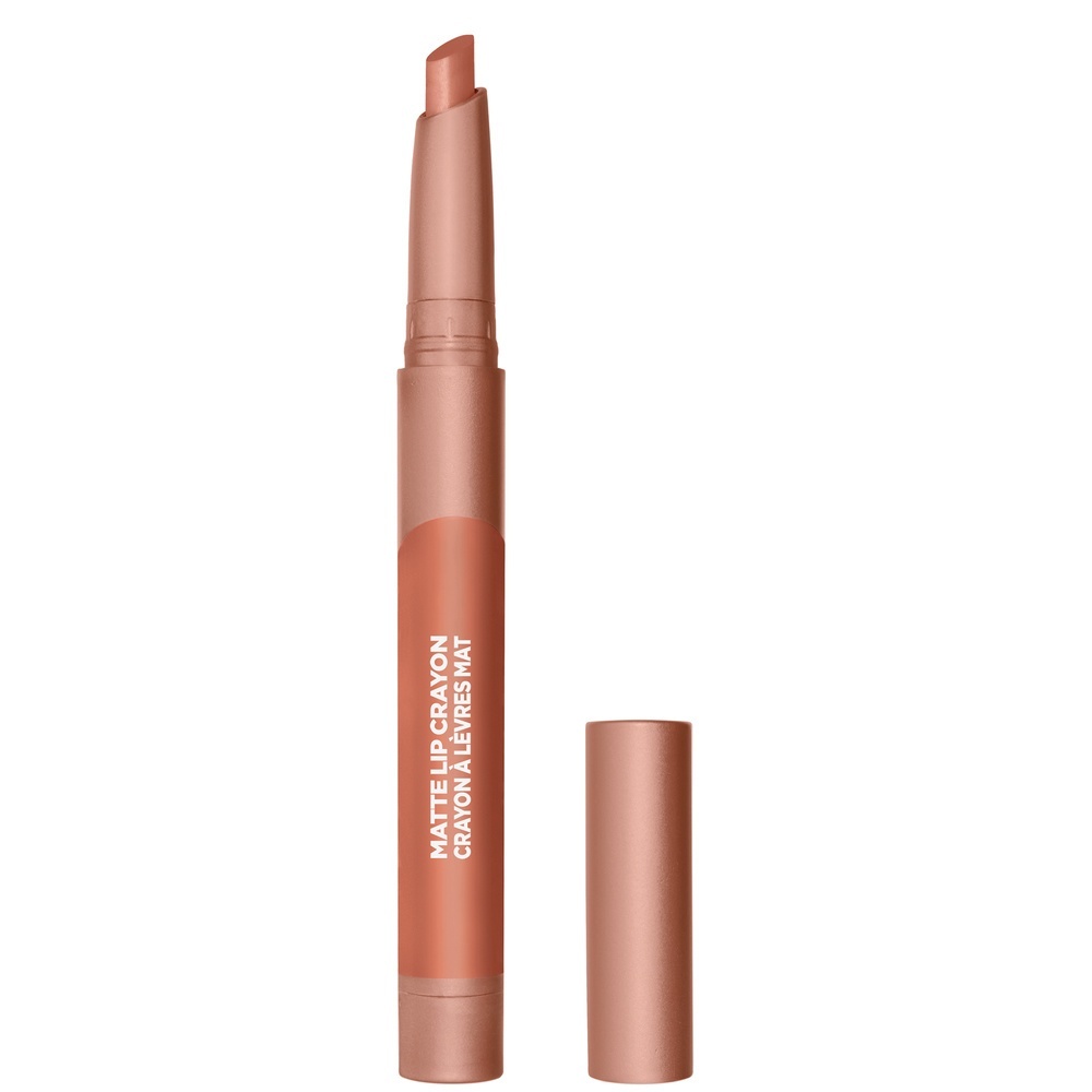 slide 1 of 1, L'Oréal Infallible Matte Lip Crayon, Lasting Wear, Smudge Resistant, Lady Toffee, 04 oz