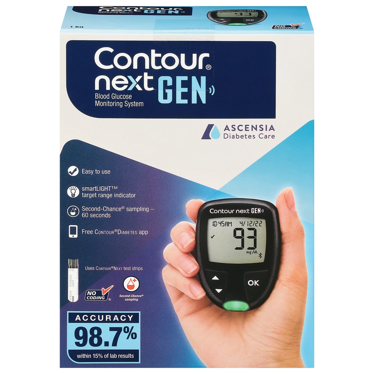 slide 9 of 9, Contour Next Gen Blood Glucose Monitor, 1 ct
