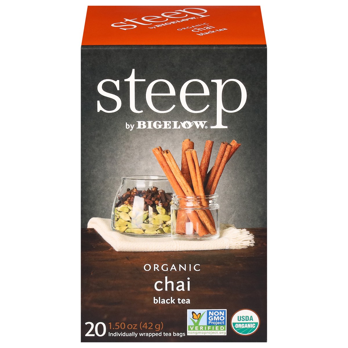 slide 1 of 12, steep Organic Chai Black Tea 20 Tea Bags, 1.5 oz