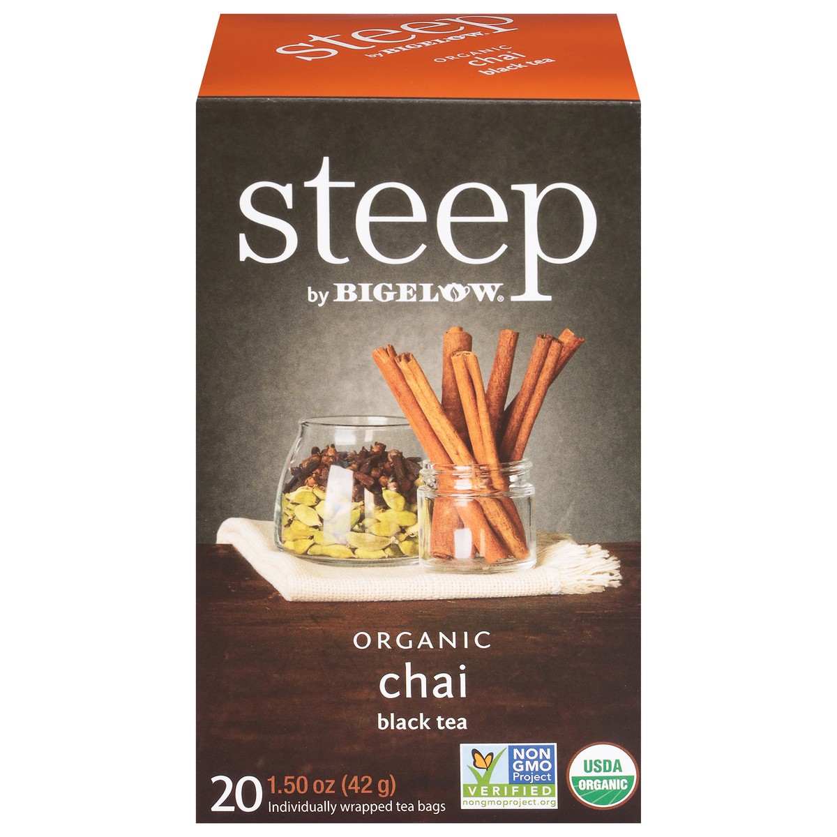 slide 11 of 12, steep Organic Chai Black Tea 20 Tea Bags, 1.5 oz