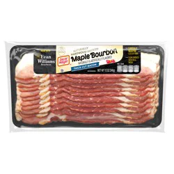 Oscar Mayer Maple Bourbon Naturally and Artificially Flavored Thick Cut Sliced Bacon, 1 Pack, for Sandwiches and Breakfast Sides, Made with Evan Williams Bourbon, Naturally Hardwood Smoked, 12 oz