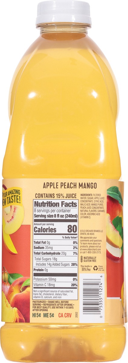 slide 8 of 9, Old Orchard Apple Peach Mango Juice Cocktail Blend - 64 fl oz, 64 fl oz