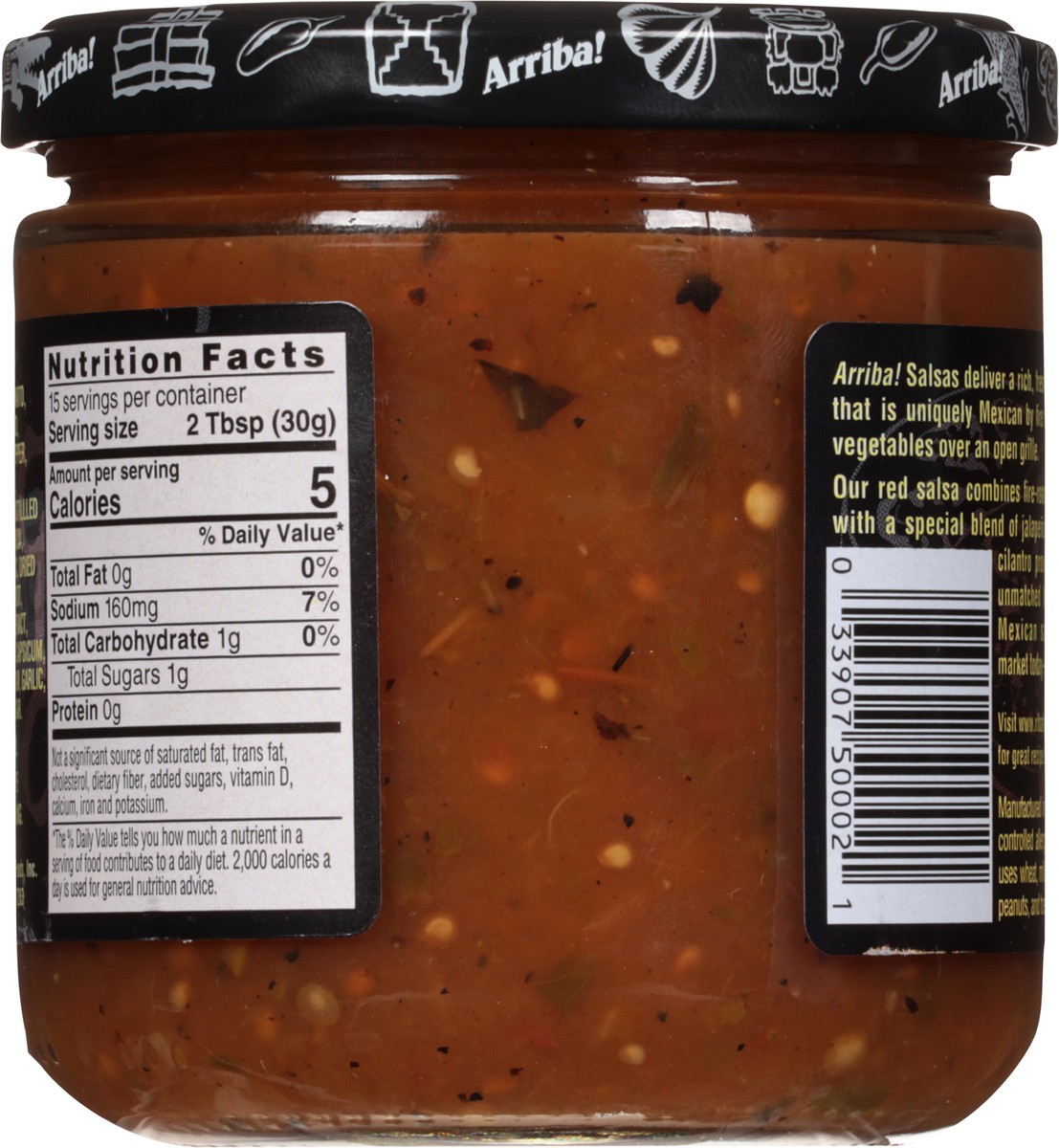 slide 5 of 9, Arriba! Fire Roasted Mexican Hot Red Salsa 16 oz, 16 oz