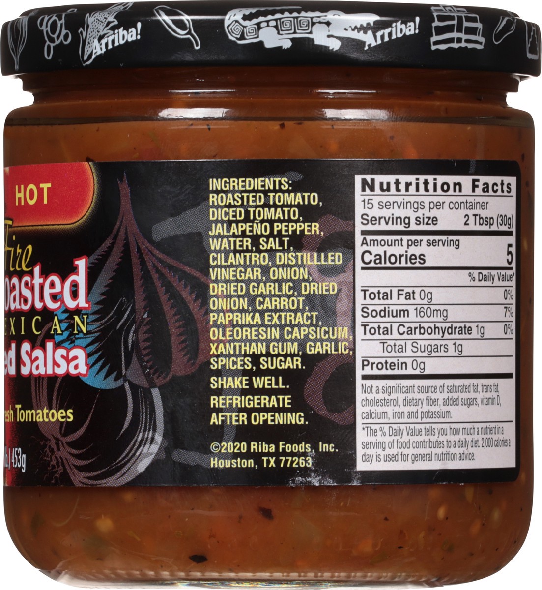 slide 8 of 9, Arriba! Fire Roasted Mexican Hot Red Salsa 16 oz, 16 oz