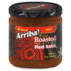 Arriba! Craft Mexican Hot Roasted Tomato Salsa with Serrano & Jalapeno 16 oz