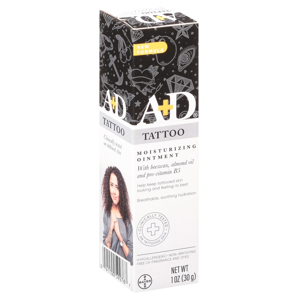 slide 8 of 9, A+D Tattoo Moisturizing Ointment, Hypoallergenic, 30 Gram Tube, 1 oz