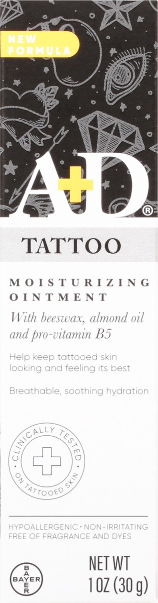 slide 3 of 9, A+D Tattoo Moisturizing Ointment, Hypoallergenic, 30 Gram Tube, 1 oz
