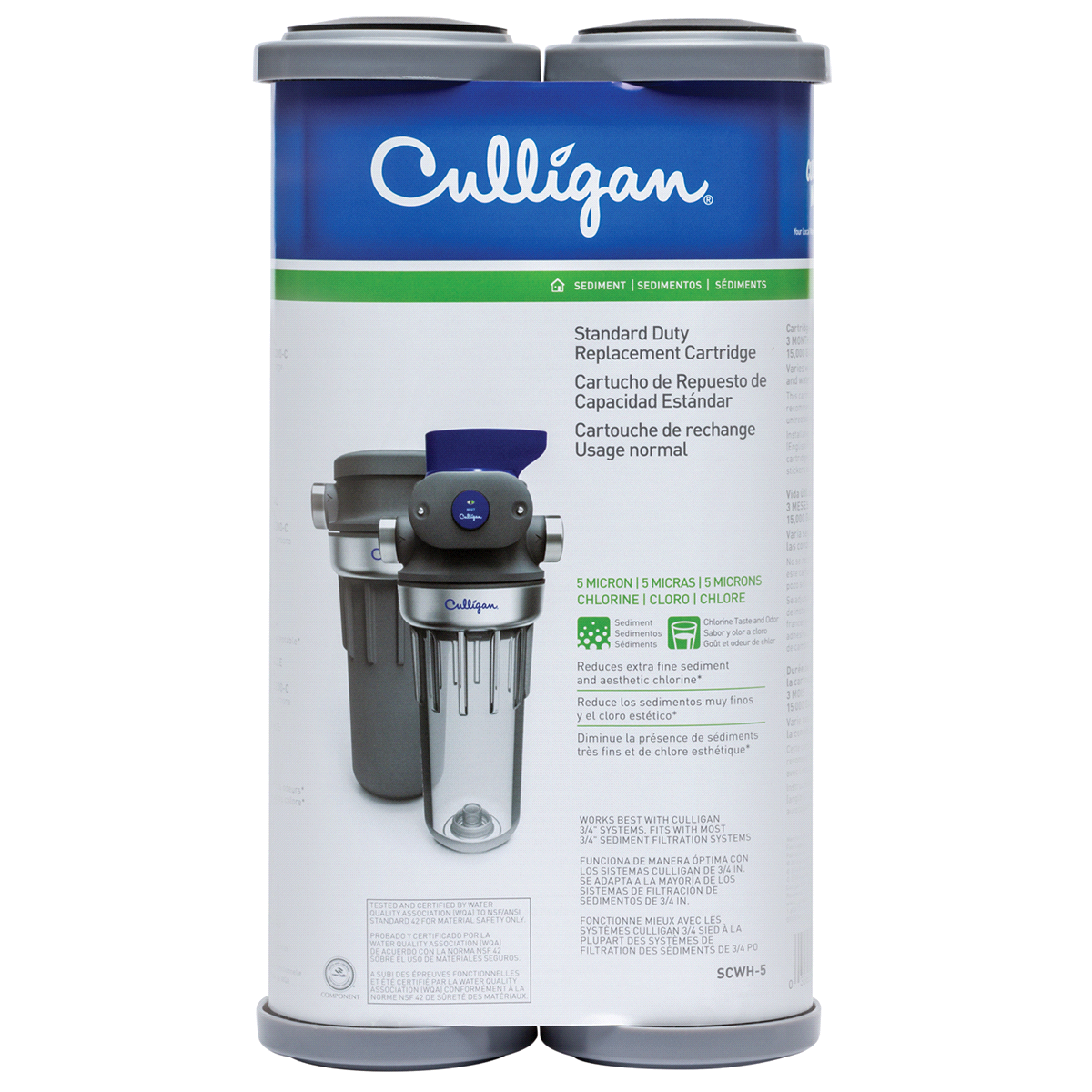slide 1 of 1, Culligan SCWH-5 Whole House Standard Duty Replacement Filter, 2 ct