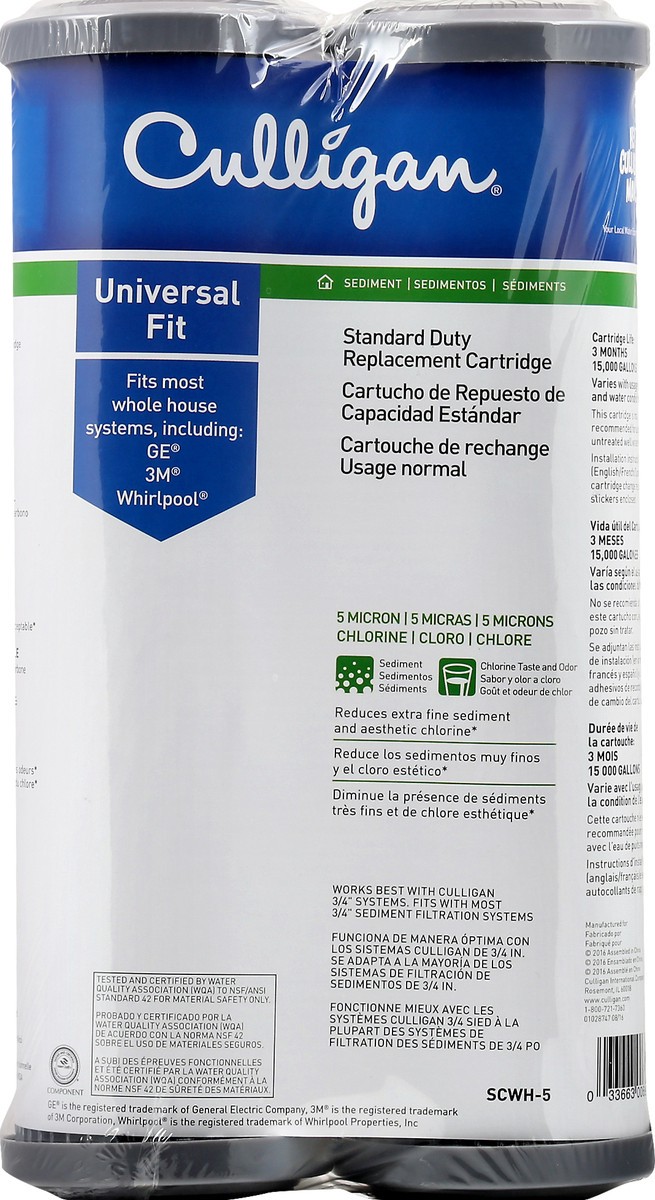 slide 1 of 9, Culligan Universal Fit Standard Duty Water Filter Replacement Cartridge 1 ea, 1 ct