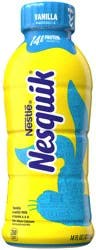 Nesquik Vanilla Flavored Lowfat Milk, Ready to Drink 14 fl oz.