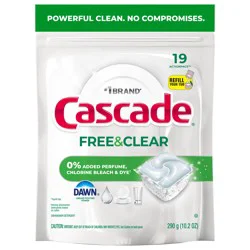Cascade Action Pacs Free and Clear Unscented - 19 ct