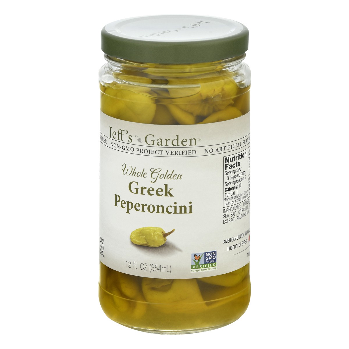 slide 3 of 9, Jeff's Naturals Whole Greek Peperoncini, 12 oz