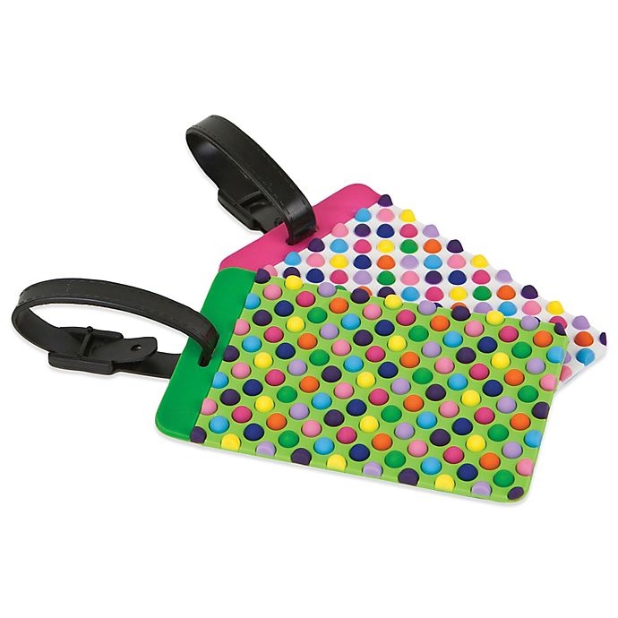 slide 1 of 2, Travelon Luggage Tags - Dots, 2 ct