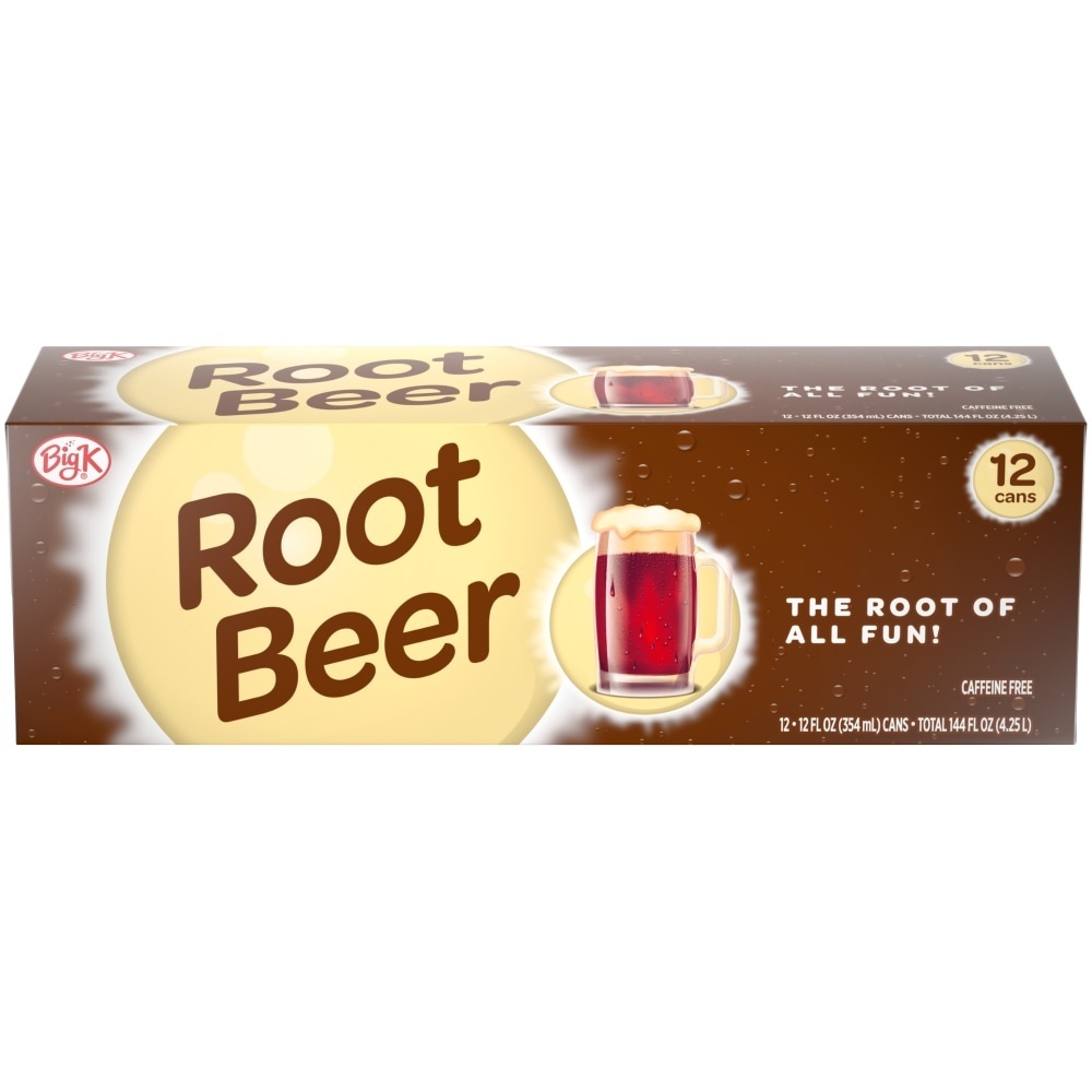 slide 1 of 1, Big K Root Beer, 12 ct; 12 fl oz
