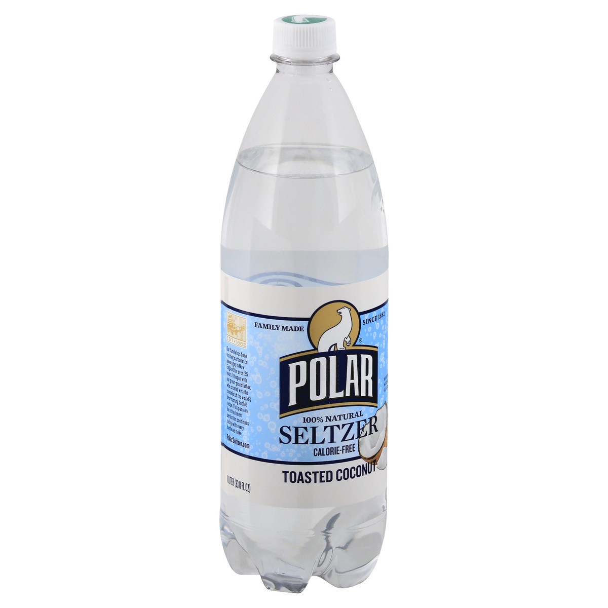 slide 4 of 13, Polar 100% Natural Toasted Coconut Seltzer - 1 l, 1 l