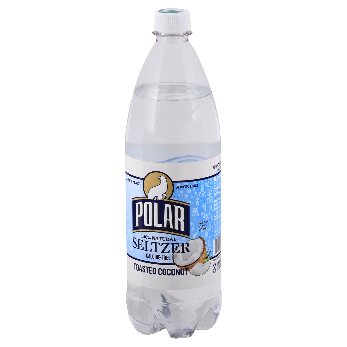 slide 12 of 13, Polar 100% Natural Toasted Coconut Seltzer - 1 l, 1 l