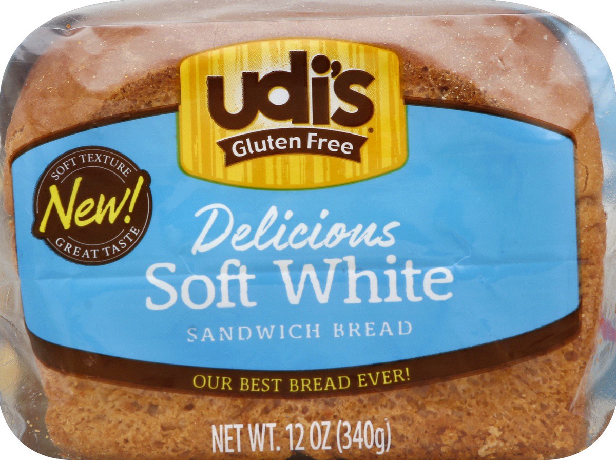 slide 4 of 5, Udi's Br1D White Sliced Gf, 12 oz