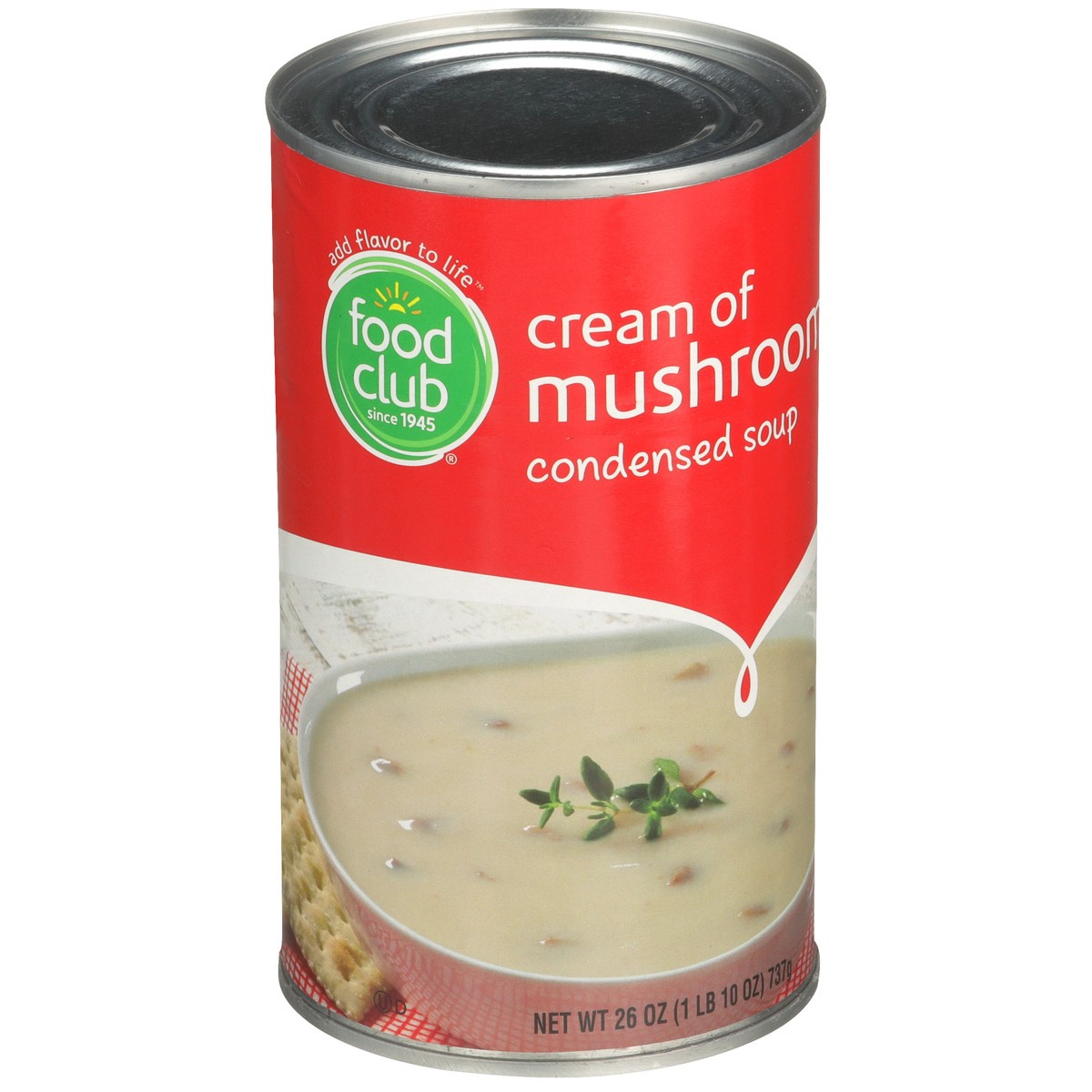 slide 2 of 9, Food Club Cream Of Mushroom Soup, 26 oz