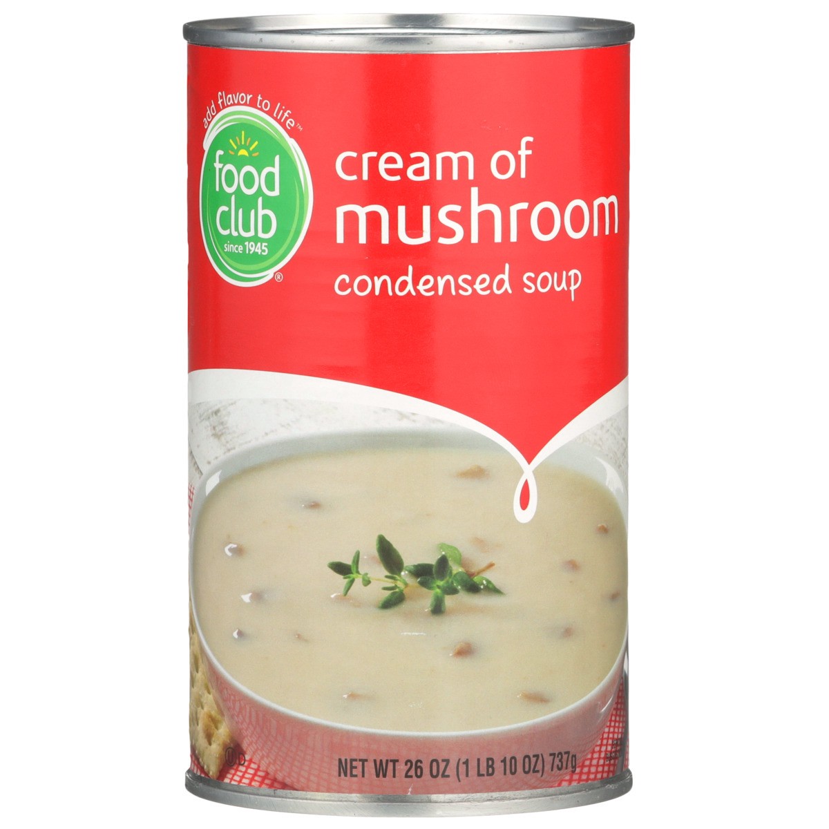 slide 8 of 9, Food Club Cream Of Mushroom Soup, 26 oz