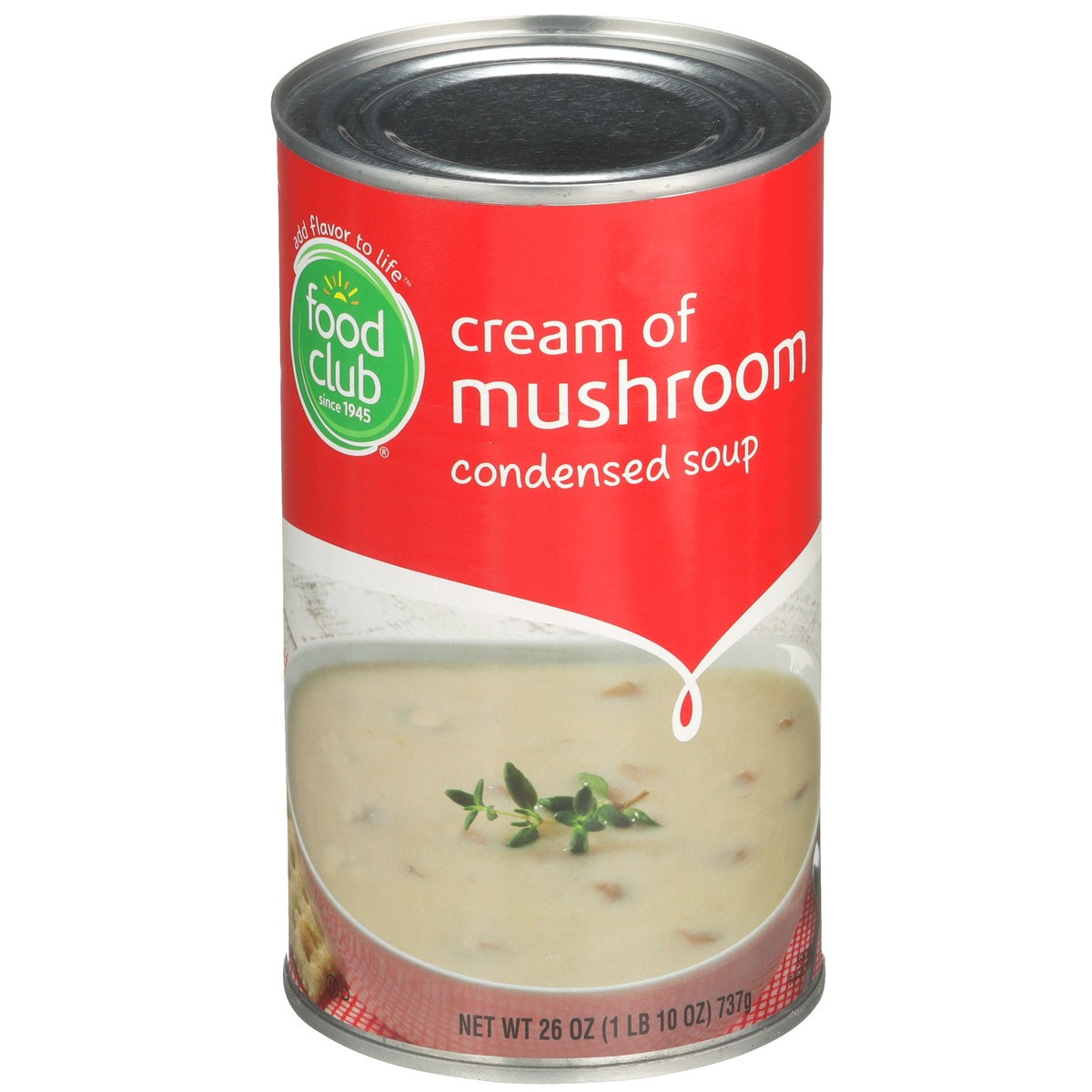 slide 1 of 9, Food Club Cream Of Mushroom Soup, 26 oz