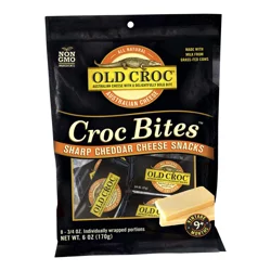 Old Croc Croc Bites Sharp Cheddar Cheese Snacks 8 - 0.75 oz Snacks