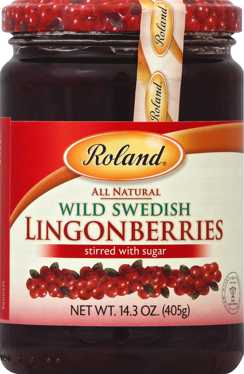 slide 2 of 2, Roland Wild Swedish Lingonberries Stirred With Sugar, 14.3 oz