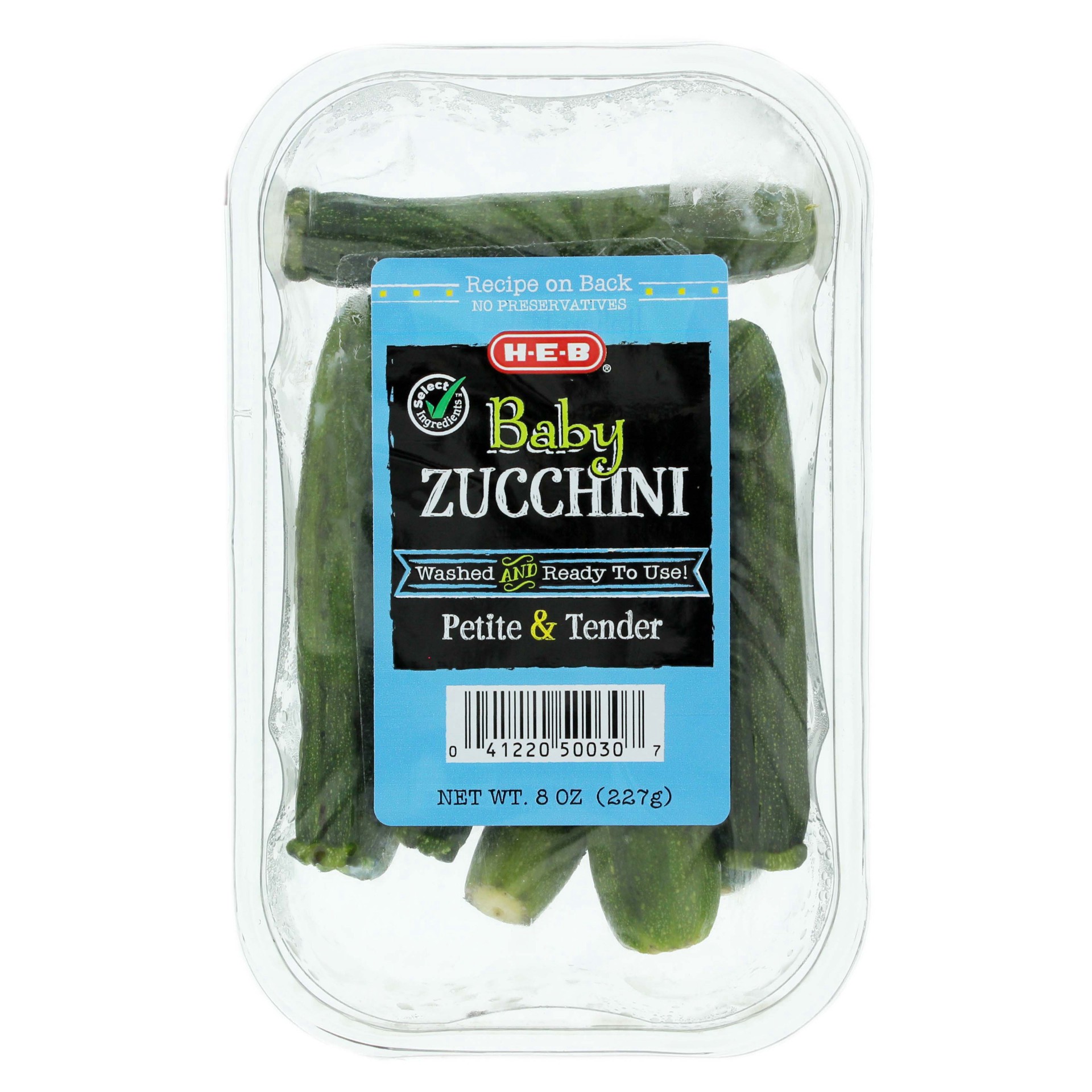 slide 1 of 1, H-E-B Baby Zucchini, 8 oz